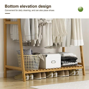 Wooden Coat Clothes Hanging Storage