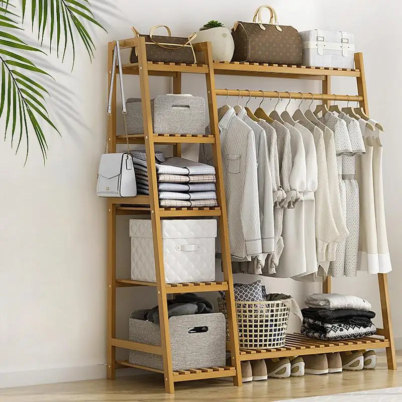 Wooden Coat Clothes Hanging Storage