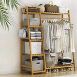 Wooden Coat Clothes Hanging Storage